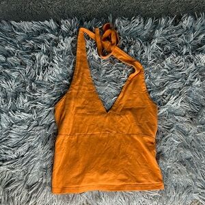 Orange Halter Top